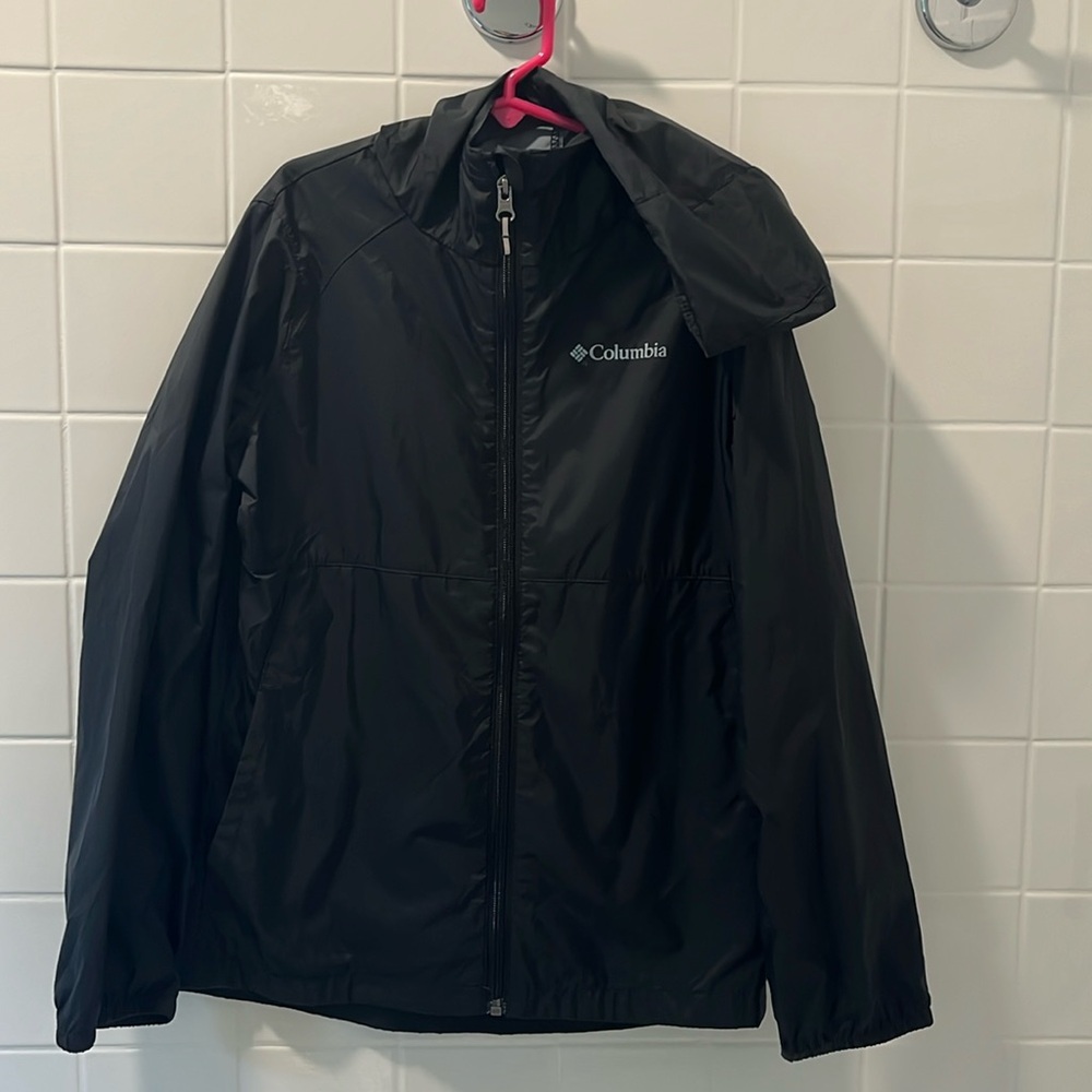 Columbia Youth Switchback Ii Rain Jacket, Waterproof, Reflective Detail, Black